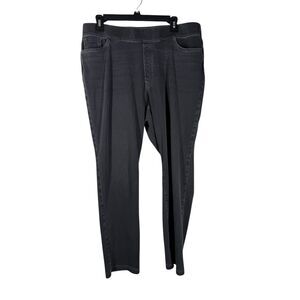 J Jill Purejill Womens Black Pull On Elastic Waist Pants Sz L Casual Stretch